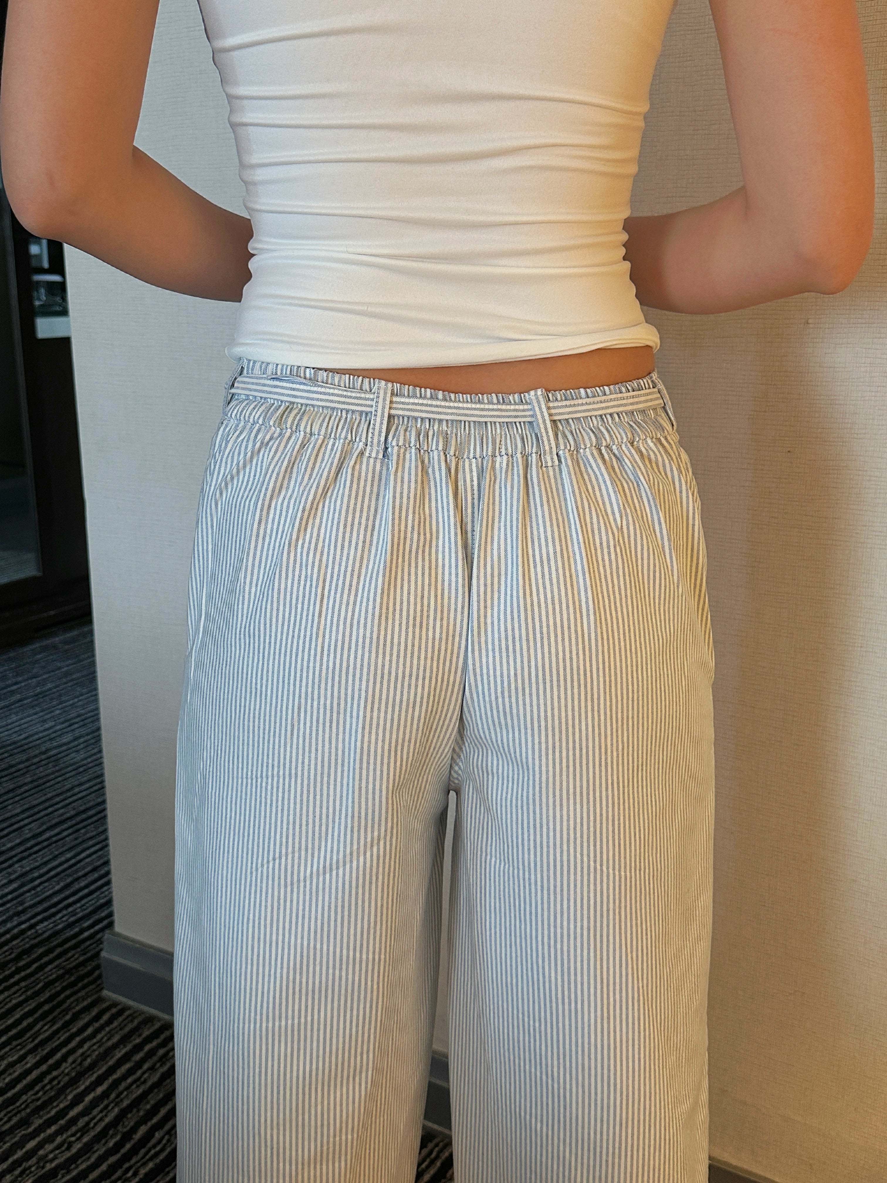 Selene Stripe Pants (Powder Blue)