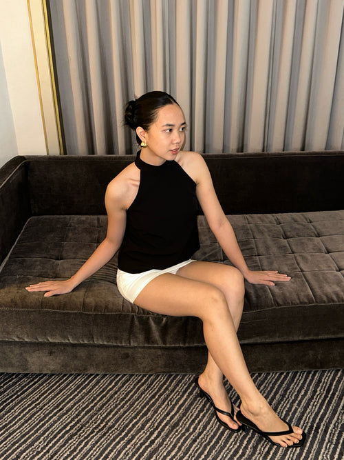 Amelie Halter Top (Black)