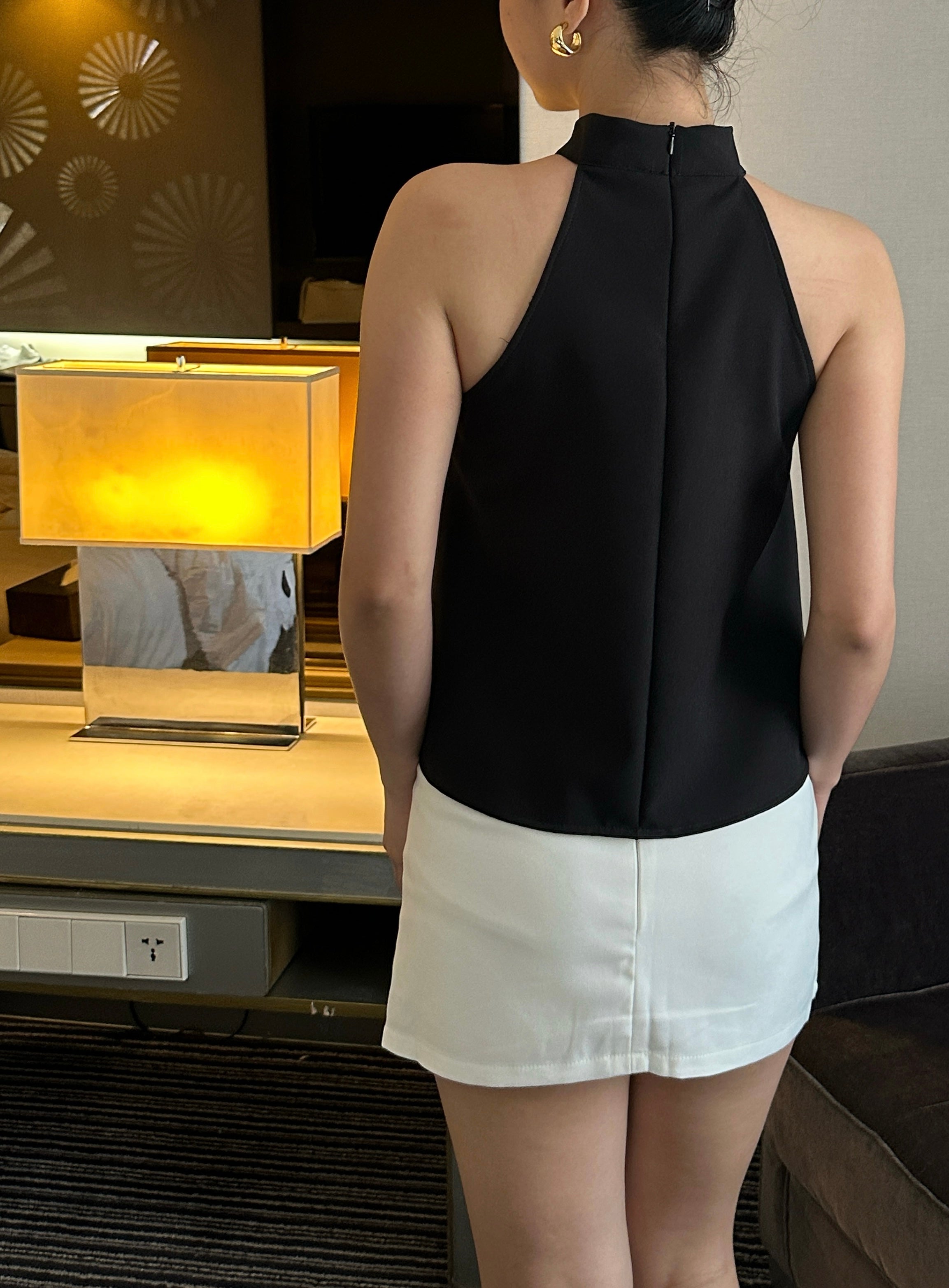 Amelie Halter Top (Black)