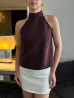 Amelie Halter Top (Plum)